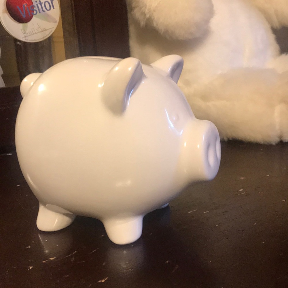 White piggy bank